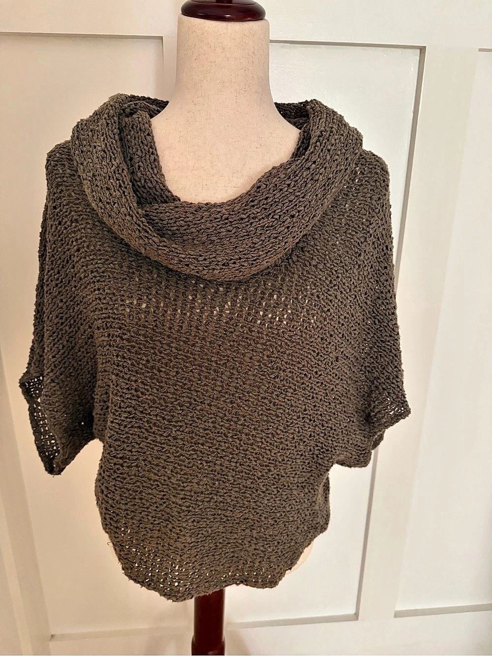 Project Cowl Neck Knit Sweater in Brown Size XS Like New